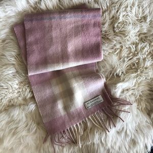 Classic Pink Burberry Scarf 100% Cashmere